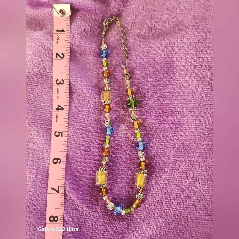 Multicolor Glass Beaded Necklace